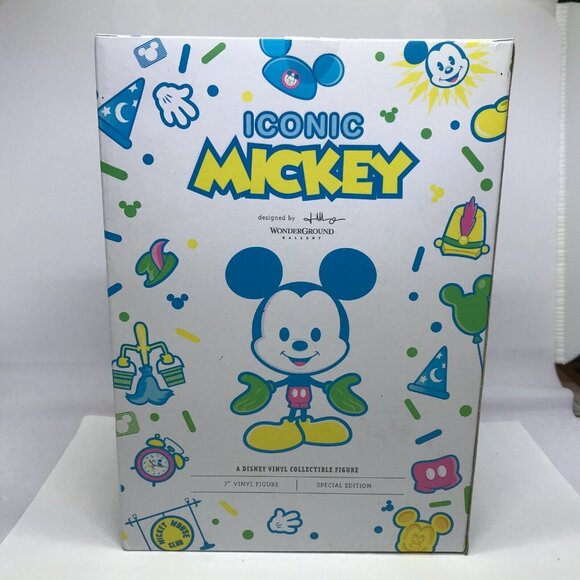 Disney Parks Wonder Ground Iconic Neon Mickey Mouse 7 in Vinyl Jerrod Maruyama - Picture 4 of 7
